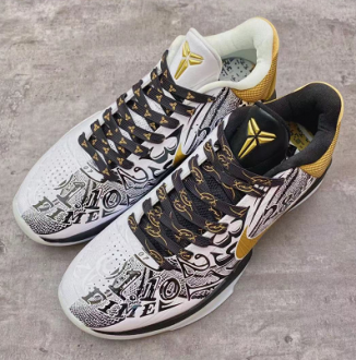 Nike Zoom Kobe 5 Big Stage 大舞台 黑白金色 男女同款 籃球鞋 photo review